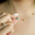 December Birthstone Blue Topaz Necklace