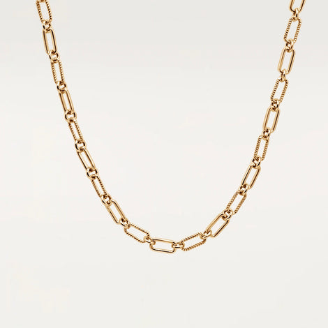 Croissant Twisted Link Chain Necklace
