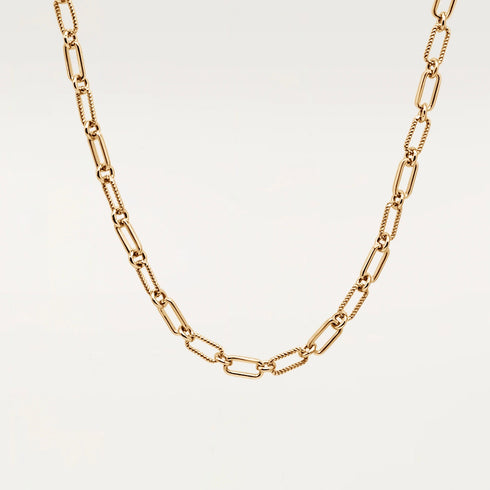 Croissant Twisted Link Chain Necklace