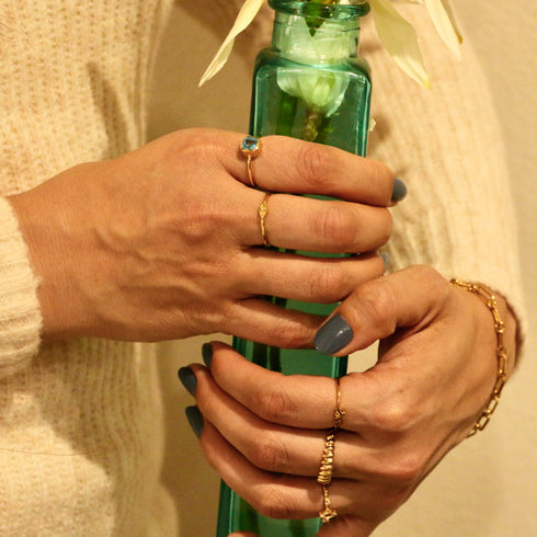 Swiss Blue Topaz December Birthstone Ring