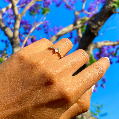 Crystal White Topaz Ring